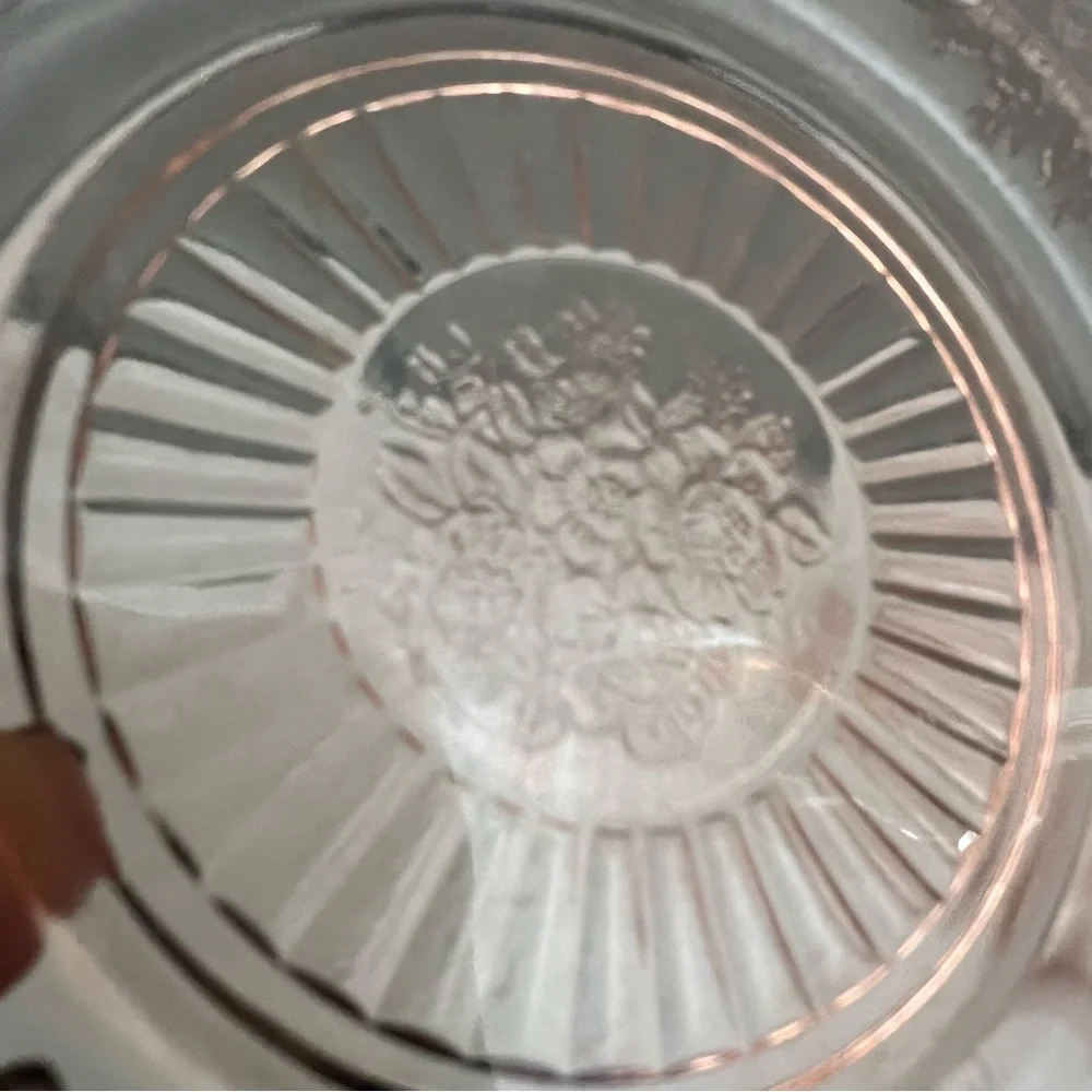 Vintage Pink Depression Glass Small Salad Plates/Dishes Mayfair and Princess - Picture 12 of 16